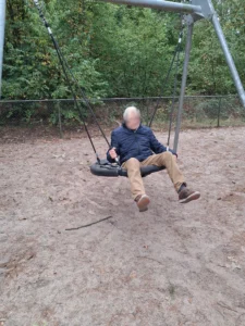 De speelplaats in het wandelbos